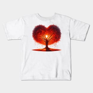 Tree Shaped Hearts Kids T-Shirt